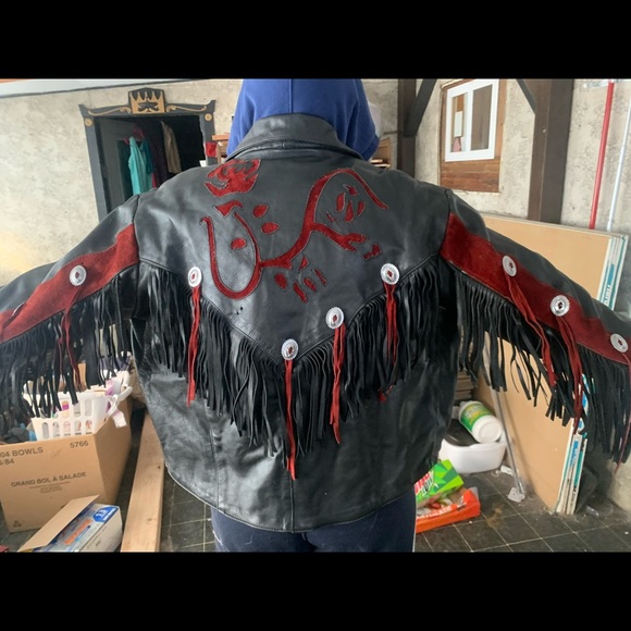 Leather fringe jacket - Picture 4 of 4